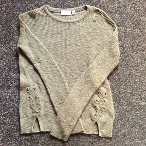 Girls green sweater 10-12